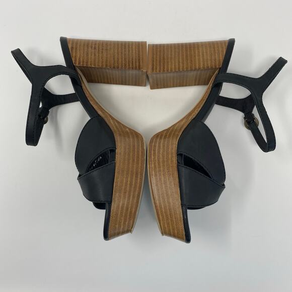 Jeffrey Campbell Black Seraphina Ankle Strap Platform Sandal Size 9 - Picture 4 of 9